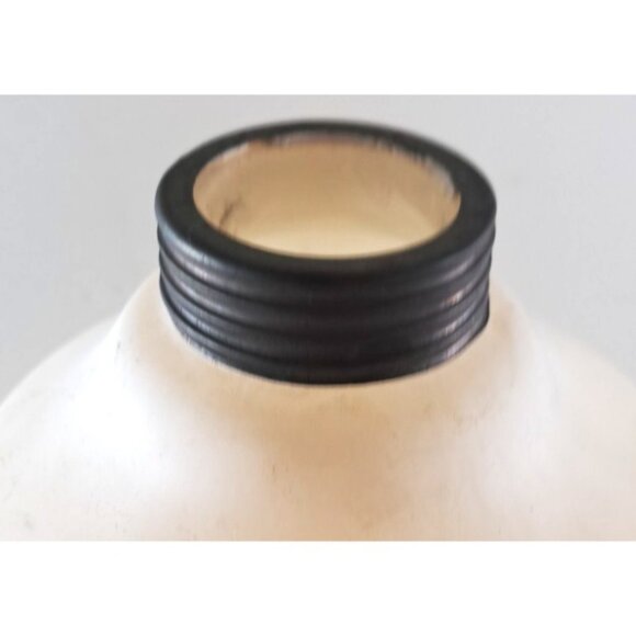 Vintage Frosted Glass Light Cover Lamp Shade Scalloped Edge Screw Bottom - Picture 5 of 6